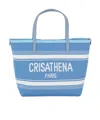 Crisathena Small Handle Shoulder Bag In Blue
