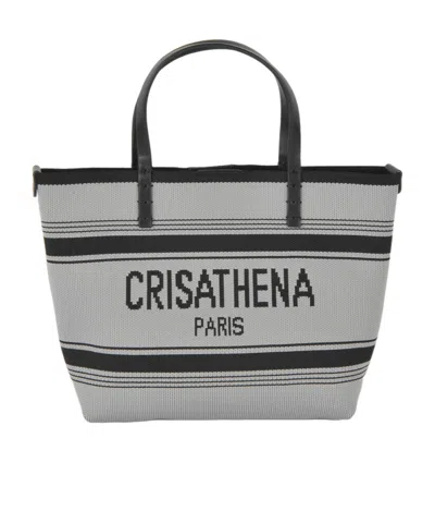 Crisathena Small Handle Shoulder Bag In Gray