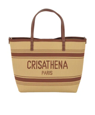 Crisathena Small Handle Shoulder Bag In Nude