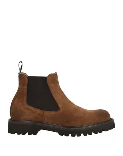 Crisci Man Ankle Boots Brown Size 9 Leather