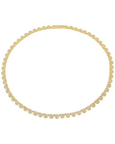 Crislu 18k & Silver Cz Infinity Necklace