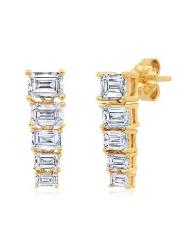 Crislu 18k Gold Over Silver Cz Earrings