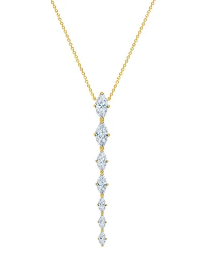 Crislu 18k Gold Over Silver Cz Necklace