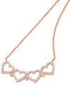 Crislu 18k Rose Gold Over Silver Cz Necklace