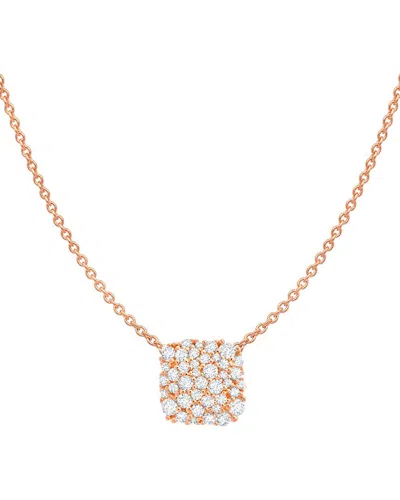 Crislu 18k Rose Gold Over Silver Cz Necklace