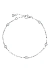 Crislu Aura Cubic Zirconia Station Bracelet In Metallic