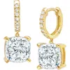 Crislu Bliss Cubic Zirconia Drop Earrings In Gold