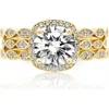 Crislu Brillant Cubic Zirconia Ring In Gold