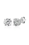 Crislu Brilliant Cubic Zirconia Stud Earrings In Metallic
