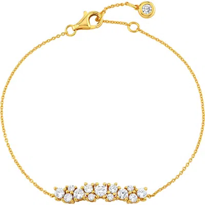 Crislu Brilliant Pavé Crystal Bracelet In Gold