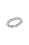 Crislu Chamonix Pavé Eternity Ring In Metallic