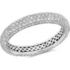Crislu Chamonix Pavé Eternity Ring In Silver