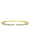 Crislu Chamonix Pavé Open Bangle Bracelet In Gold