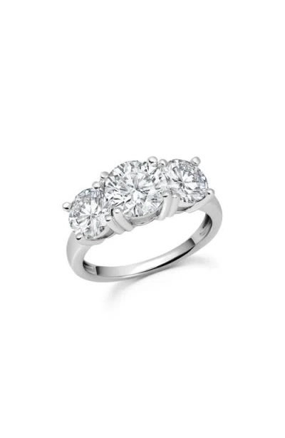 Crislu Classic Three Stone Cubic Zirconia Ring In Gold