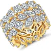 Crislu Cubic Zirconia Cluster Ring In Gold
