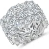 Crislu Cubic Zirconia Cluster Ring In Silver