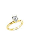 Crislu Cubic Zirconia Ring In Gold