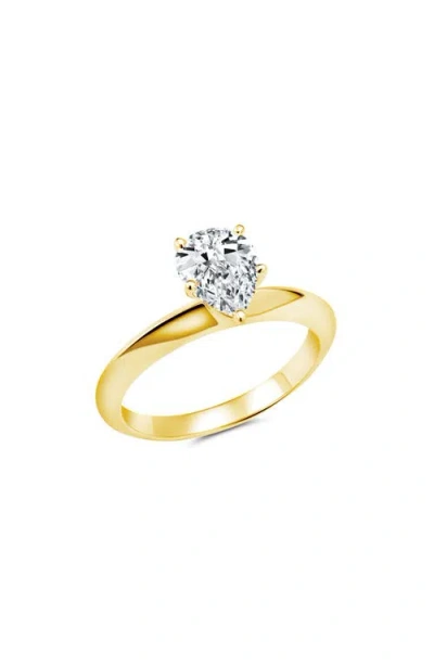 Crislu Cubic Zirconia Ring In Gold