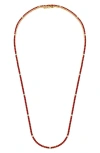 Crislu Cubic Zirconia Tennis Necklace In Ruby