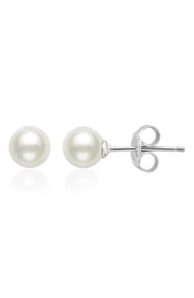 Crislu Cultured Pearl Stud Earrings In Pearl/ivory