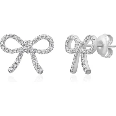 Crislu Fairy Tale Pavé Cubic Zirconia Stud Earrings In Silver