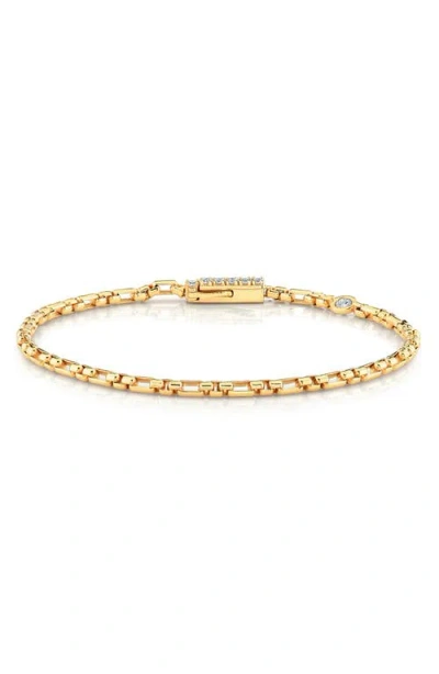 Crislu Layer Up Box Chain Bracelet In Gold