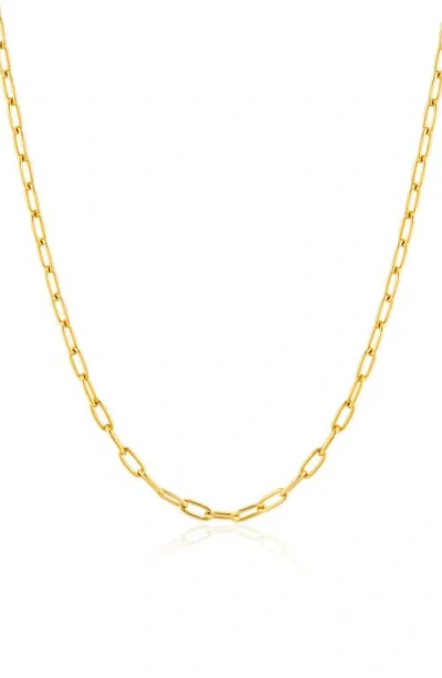 Crislu Layer Up Paperclip Chain Necklace In Gold