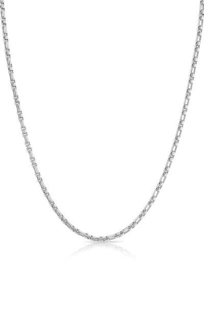 Crislu Layer Up Station Box Chain Necklace In Metallic