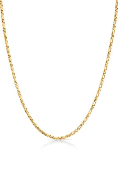 Crislu Layer Up Station Box Chain Necklace In Gold