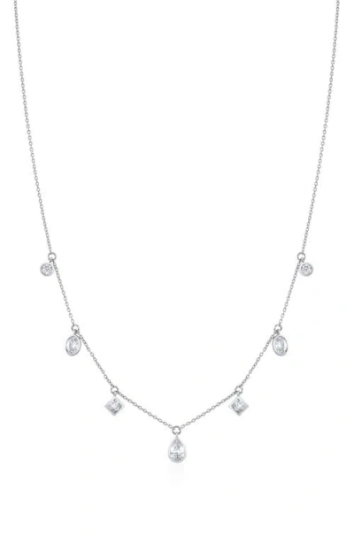 Crislu Multicut Station Pendant Necklace In Metallic