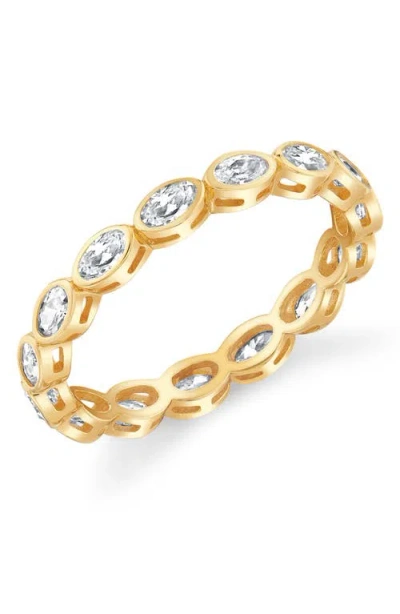 Crislu Oval Cut Cubic Zirconia Eternity Band In Neutral