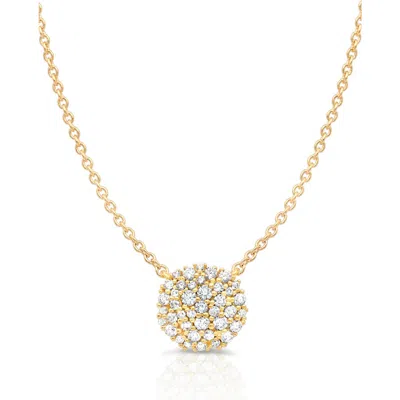 Crislu Pavé Cluster Pendant Necklace In Gold