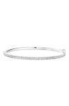Crislu Pavé Cubic Zirconia Bangle Bracelet In Silver