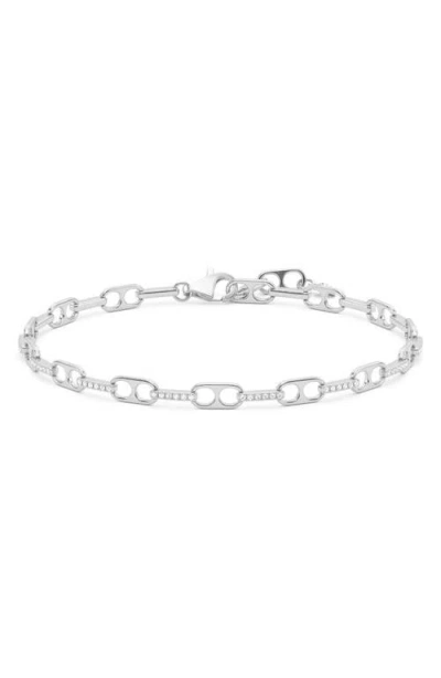 Crislu Pavé Link Paperclip Bracelet In Yellow