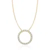 Crislu Pavé Open Circle Pendant Necklace In Gold