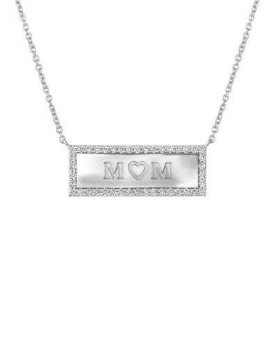 Crislu Platinum-plated Silver Cz Necklace In White