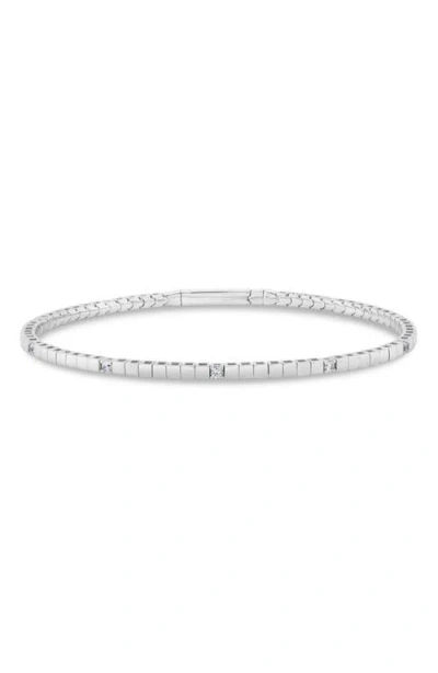 Crislu Pure Flex Cubic Zirconia Station Bracelet In Metallic