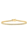 Crislu Round Cubic Zirconia Bracelet In Gold