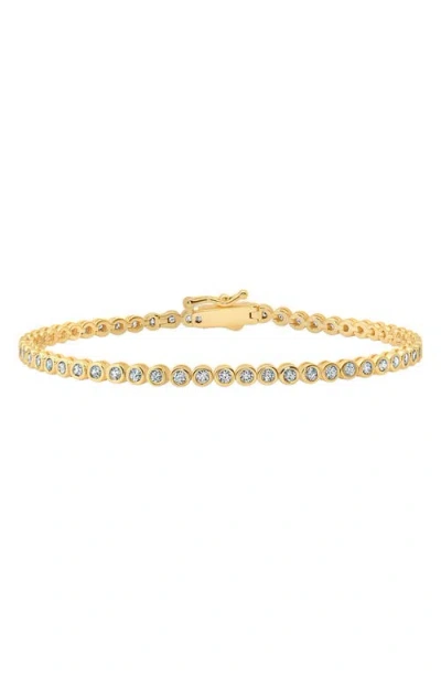 Crislu Round Cubic Zirconia Bracelet In Gold