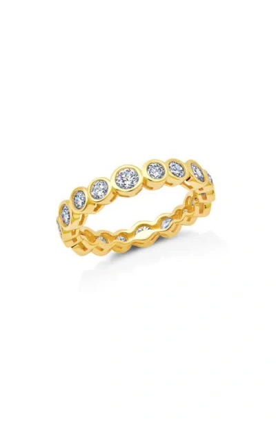 Crislu Round Cubic Zirconia Eternity Ring In Gold