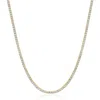 Crislu Round Cubic Zirconia Tennis Necklace In Gold
