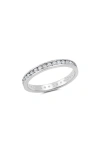 Crislu Round-cut Cubic Zirconia Slim Eternity Ring In Metallic