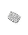 Crislu Silver & Platinum Cz Ring In Transparent