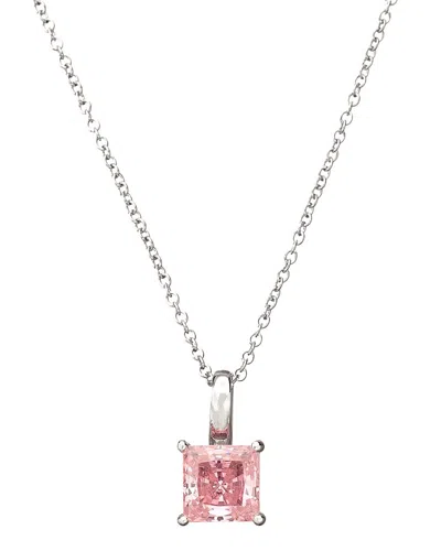 Crislu Silver Cz Necklace In Metallic