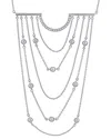 Crislu Silver Cz Statement Necklace