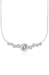 Crislu Stardust Cubic Zirconia Necklace In Metallic