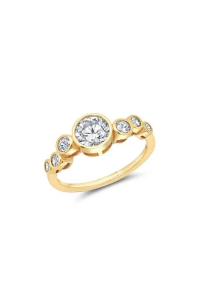 Crislu Stardust Cubic Zirconia Ring In Gold