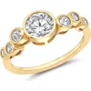 Crislu Stardust Cubic Zirconia Ring In Gold