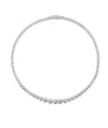 Crislu Graduated Bezel Necklace In Silver
