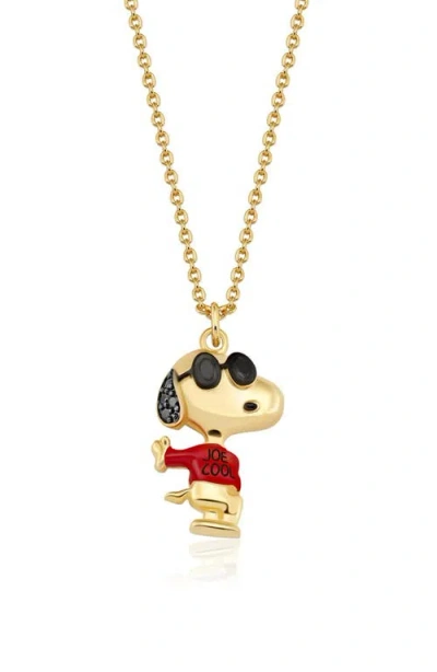 Crislu X Peanuts® Joe Cool Pendant Necklace In Gold